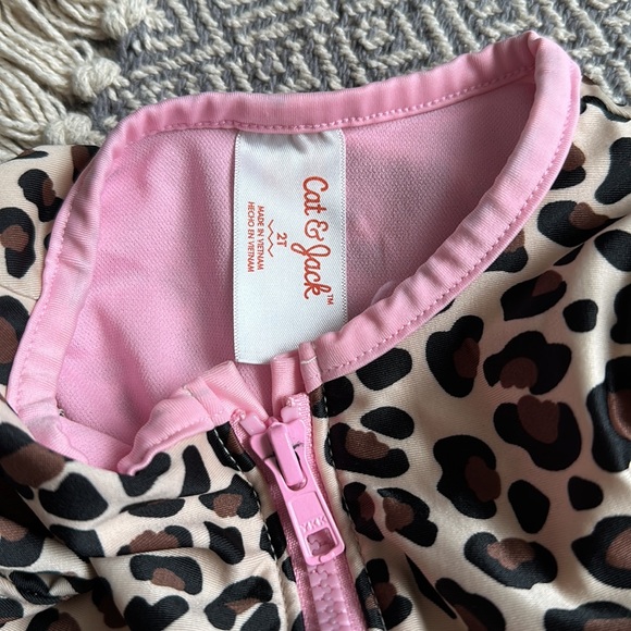 Cheetah Print 2T Cat & Jack Toddler Girl Swimsuit - Picture 4 of 5